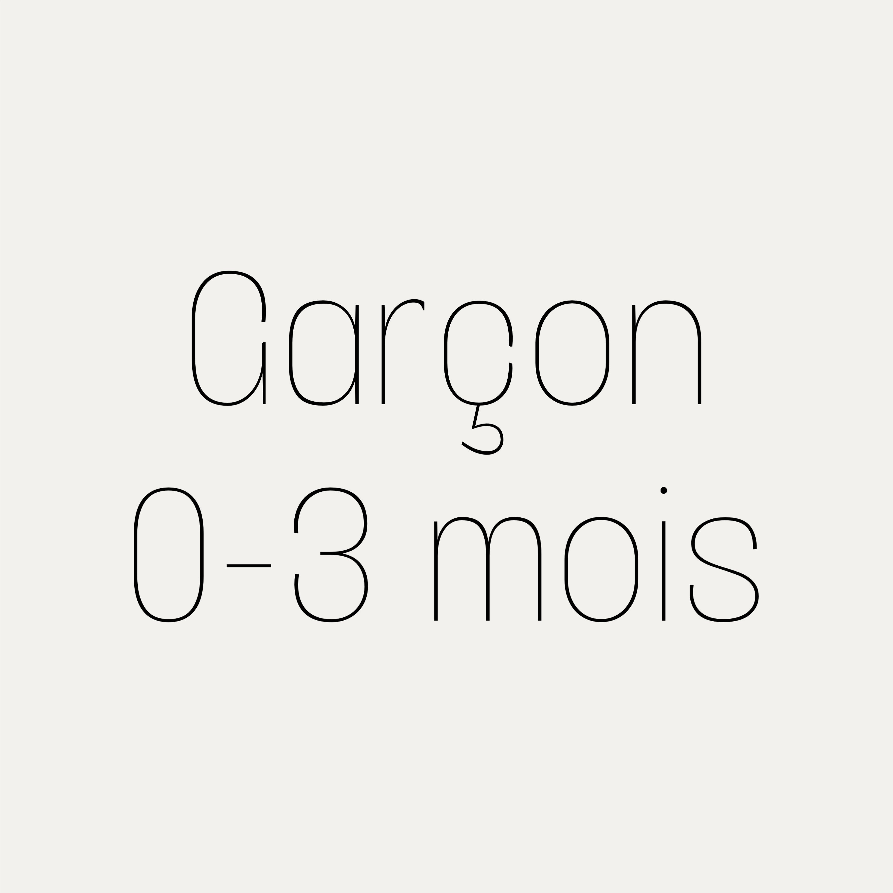 Garçon 0-3m