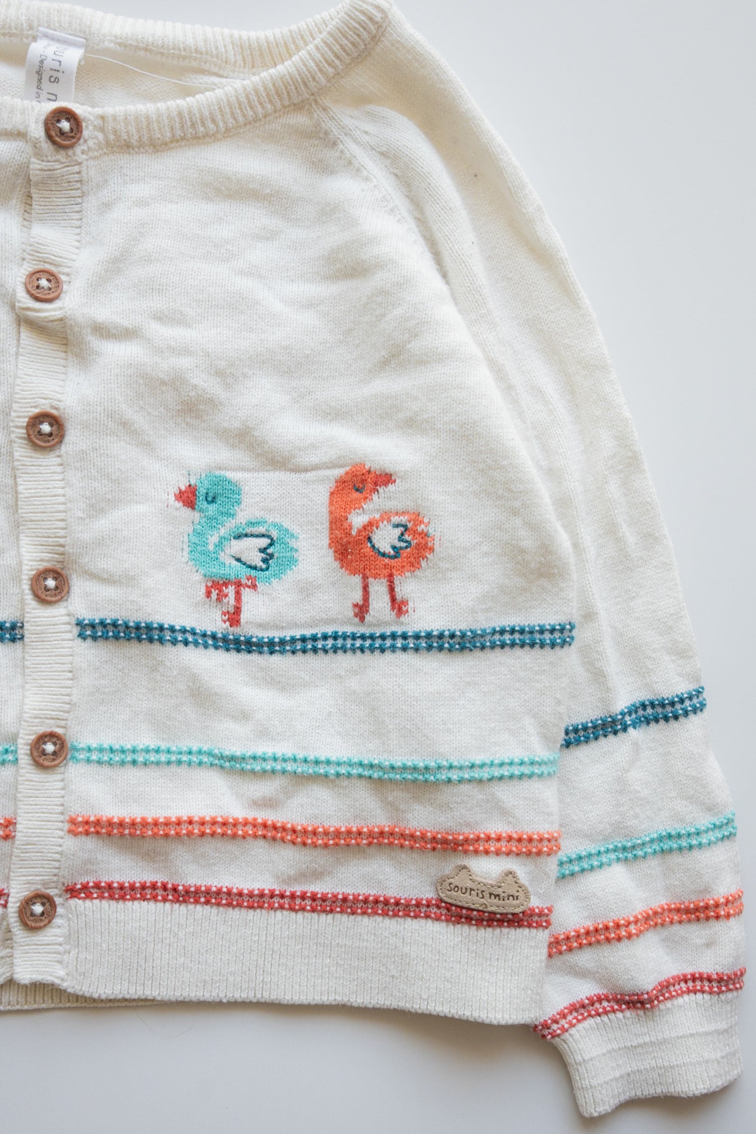 🌱 Souris Mini - Cardigan 12-18M