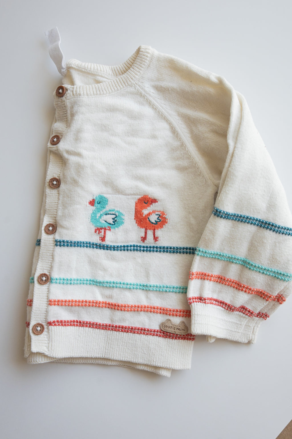🌱 Souris Mini - Cardigan 12-18M