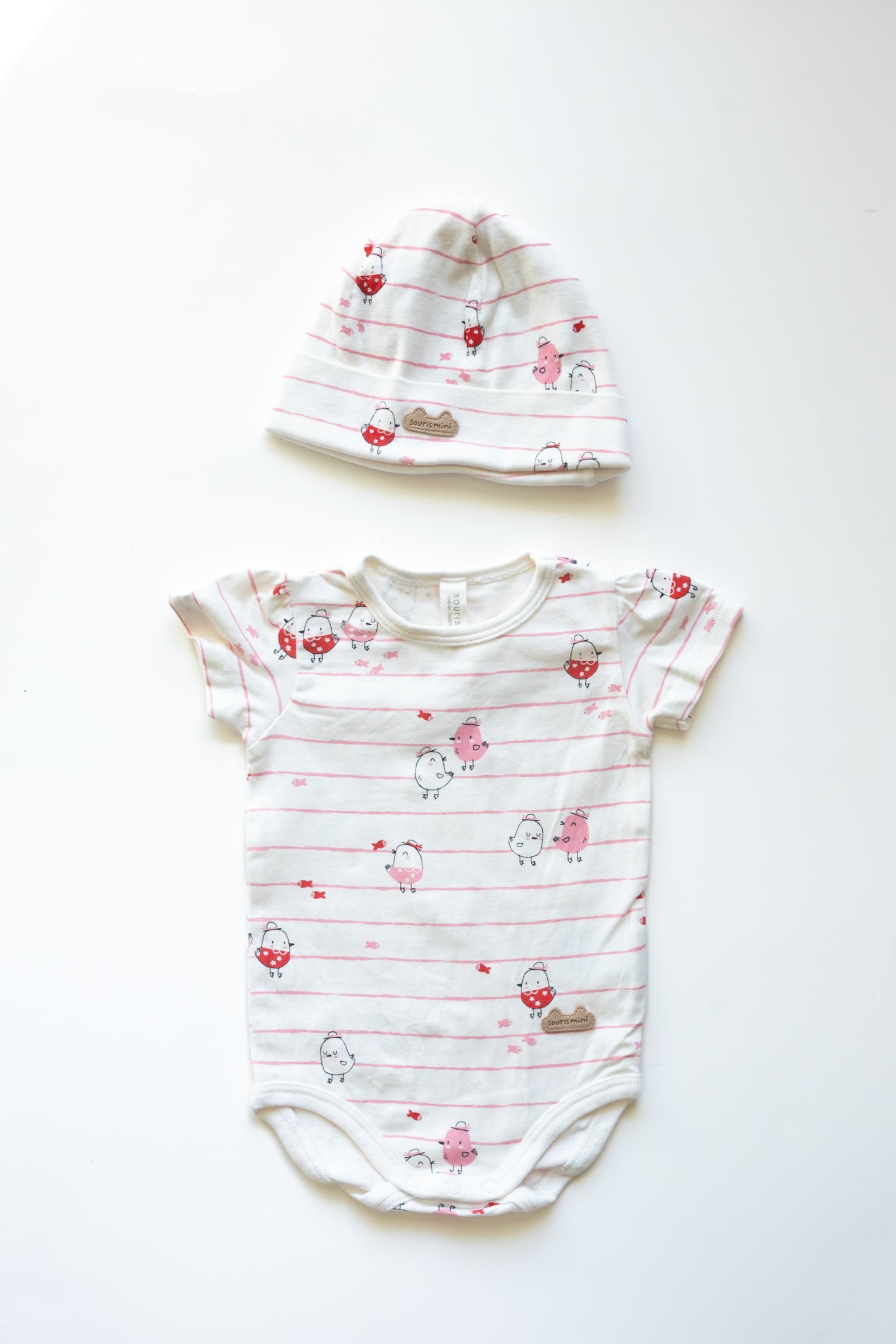 Souris Mini - Cache-couche et bonnet 3-6M