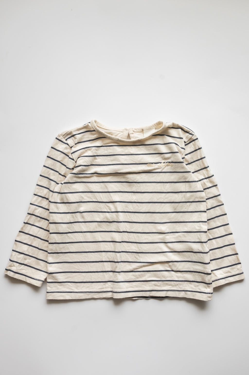 🎨 H&M - T-Shirt manches longues 12-18M (mini tache à peine visible)