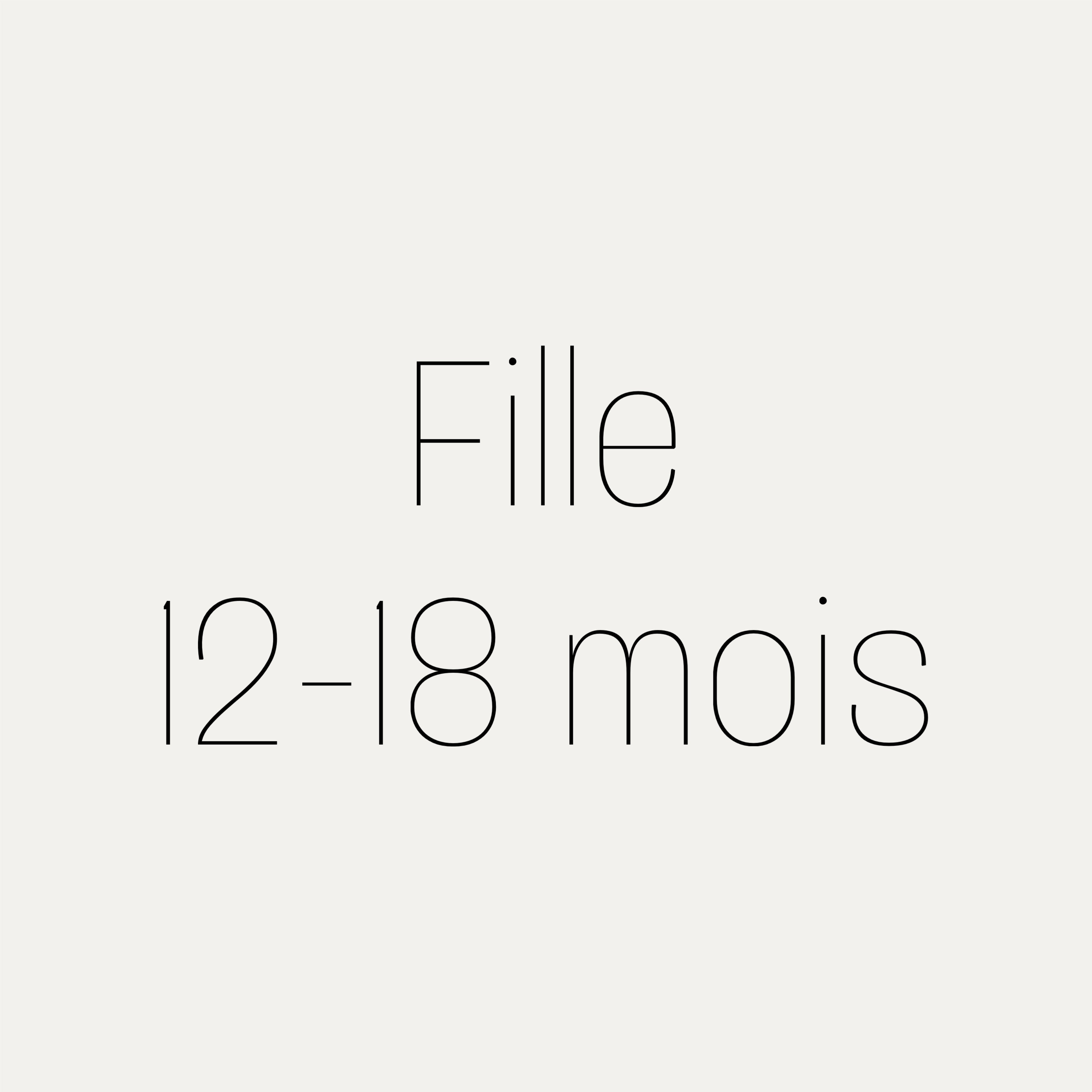 Fille 12-18 m