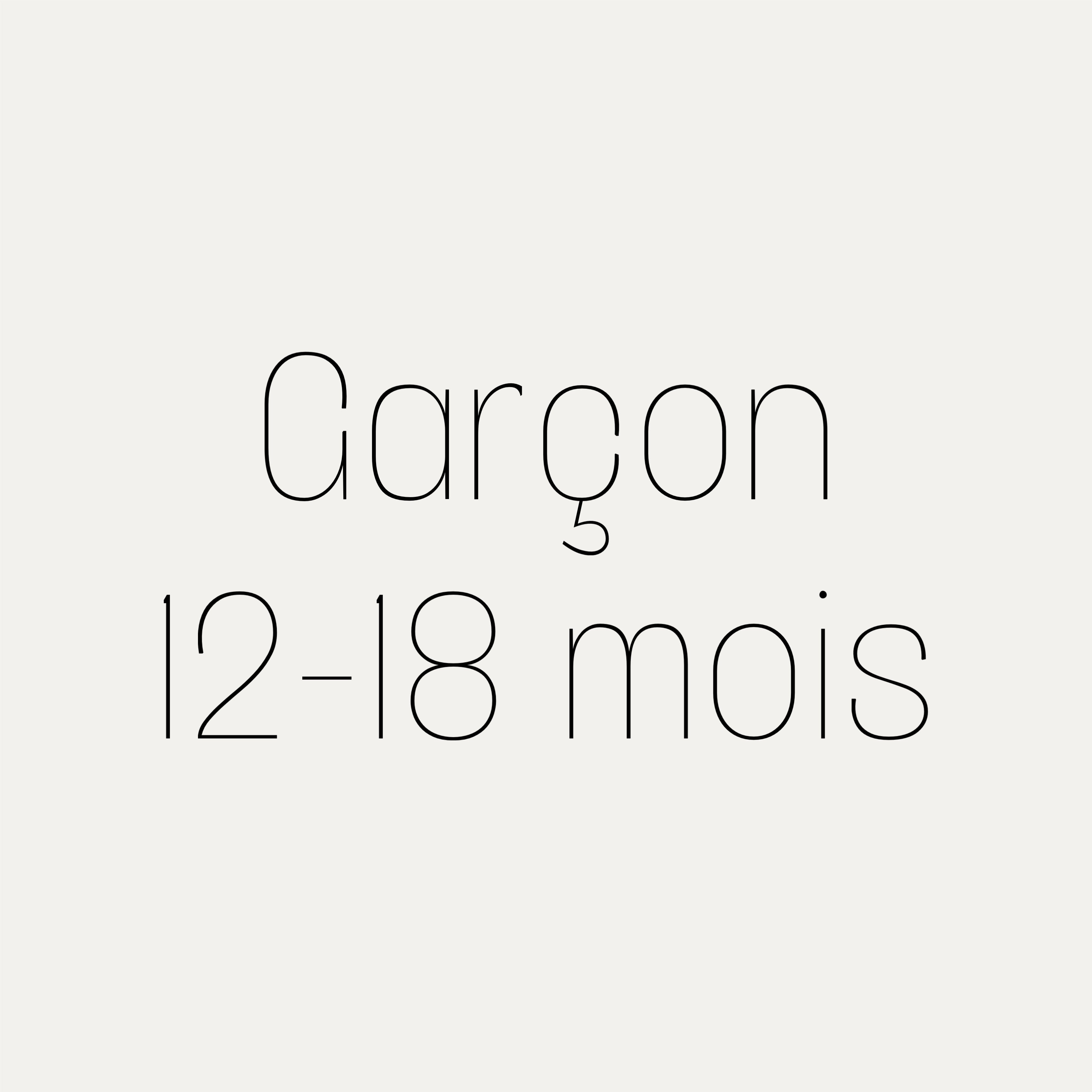 Garçon 12-18 m