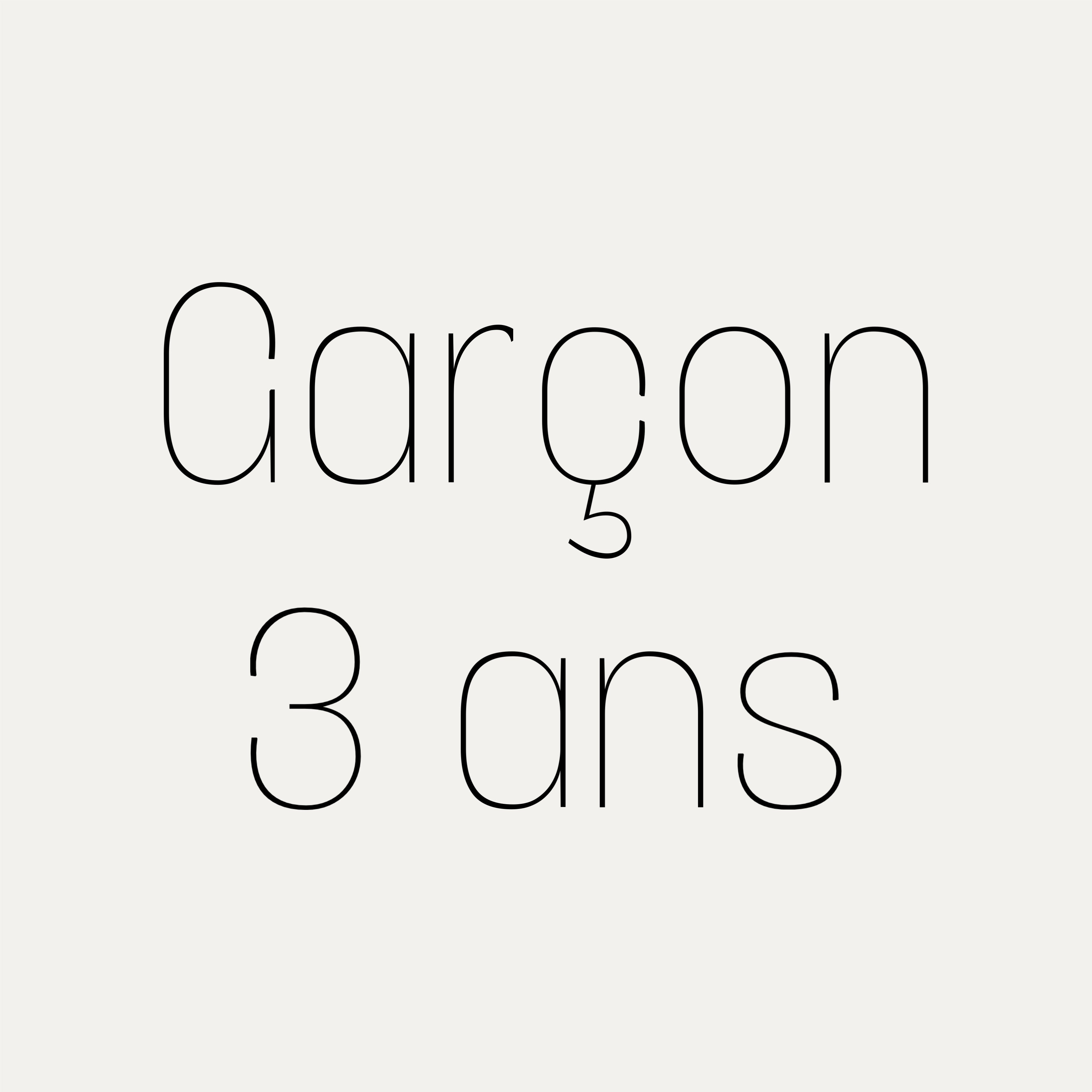 Garçon 3 ans